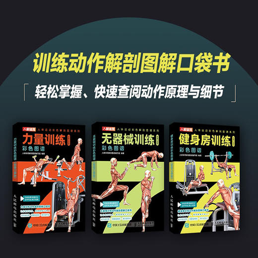 力量训练+健身房训练+无器械训练 彩色图谱 口袋版 多SKU 商品图0