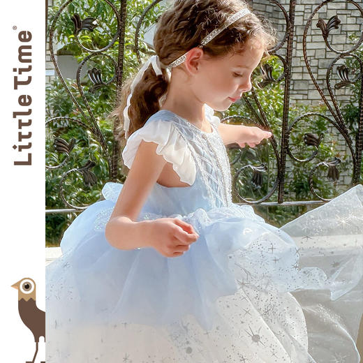 Littletime女童连衣裙2025春夏洛丽塔礼服甜美法式网纱公主裙 商品图2