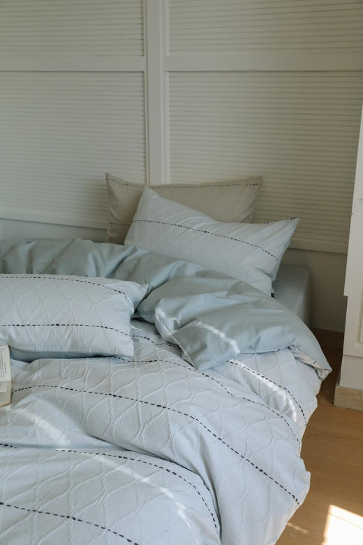 【全棉系列】  韩风色织肌理手工剪花床上四件套 水洗纯棉床单被套春夏新品1.8m 商品图2