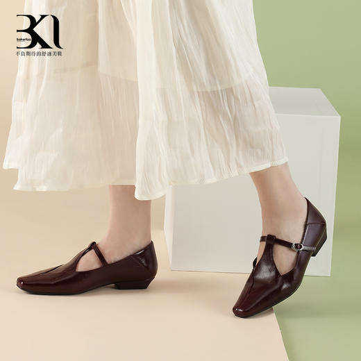 BAKERLOO方头复古侧扣玛丽珍女鞋AD135 商品图0