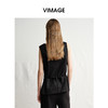 VIMAGE纬漫纪2025夏季新款简约百搭显瘦黑色上衣V2313944 商品缩略图4