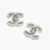 CH-J 25C 银色大号满钻双C耳钉 商品缩略图1