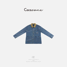 COCO ZONE 刘一一 100棉春季美式拼接翻领牛仔外套CD1A0048