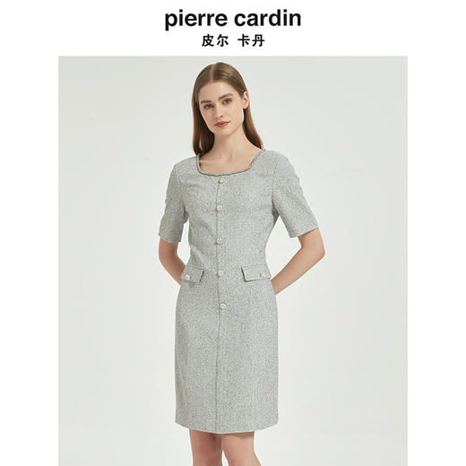 皮尔卡丹女装都市时尚简约淑女小香风连衣裙C51DS030H0 商品图4