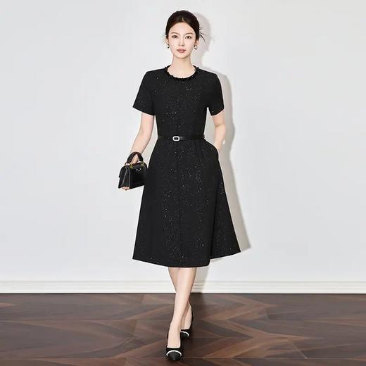 【高货wl】全新升级【铂金会员349/天猫469/差价120】(05824) 洛诗琳雅致重工钉珠亮片烫银时尚名媛气质女春款连衣裙 商品图2