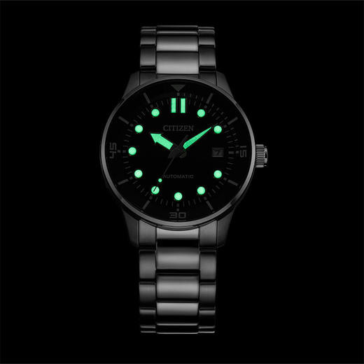 西铁城/CITIZEN机械机芯日历夜光防水商务时尚男表NJ0191-83E 商品图7