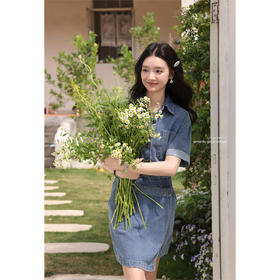 鹿向南 「丹宁清新」连衣裙L53627