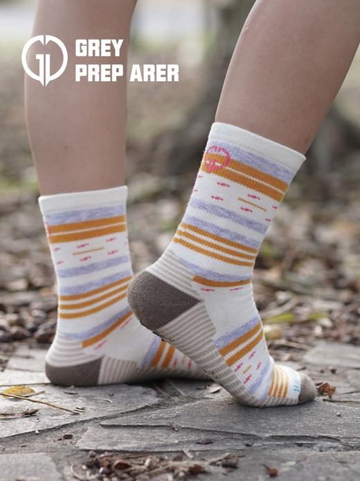 灰壳户外运动女款美利奴羊毛袜登山徒步吸湿透气减震美丽诺羊毛袜子 商品图2