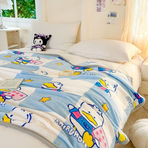 【赠礼袋】三丽鸥儿童春季卡通毛毯薄款四季通用盖毯珊瑚绒小学生幼儿园午睡毯 商品图7