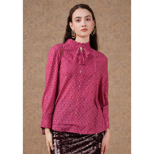 乔万尼衬衫新款女轻奢高级感法式长袖EM1C111 商品图3