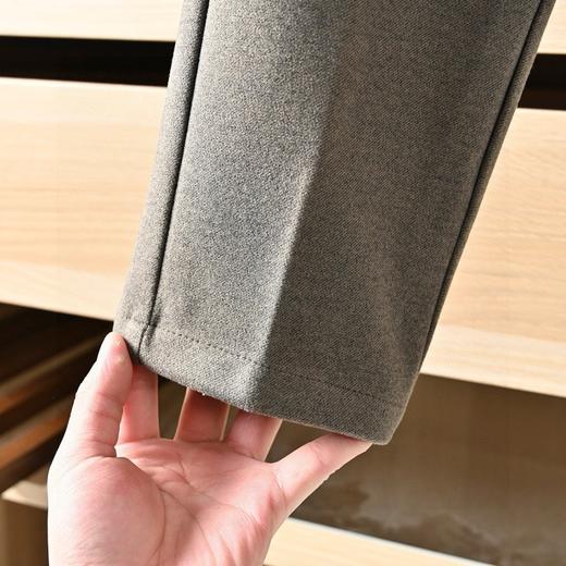 普JIA达2025春秋款毛呢三角标修身免烫腰带商务休闲西裤 商品图7