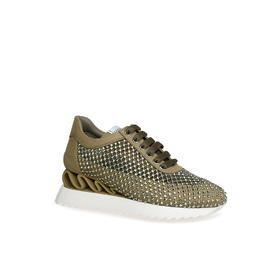 豪麟名鞋Le Silla 女鞋时尚休闲鞋织物6808绿色