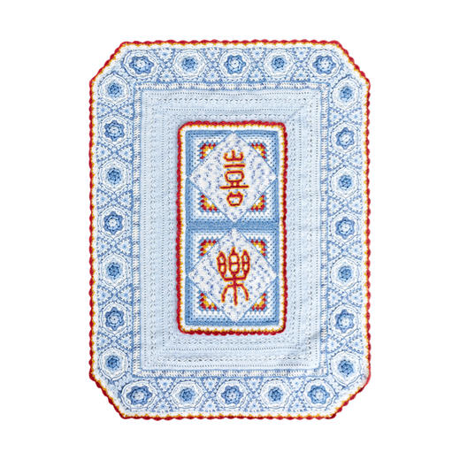 苏苏姐家青花喜乐抱枕毯手工DIY钩针编织毛线材料包 商品图4