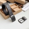 COACH蔻驰 双头平滑扣 - 腰带 男款 黑灰色 宽3.8cm 商品缩略图2
