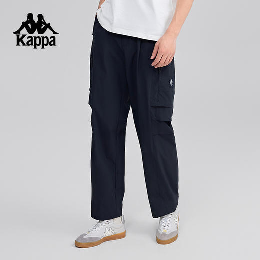 Kappa卡帕背靠背运动长裤男2025新款防泼水工装裤弹力直筒休闲裤KPCIBAY01 商品图0