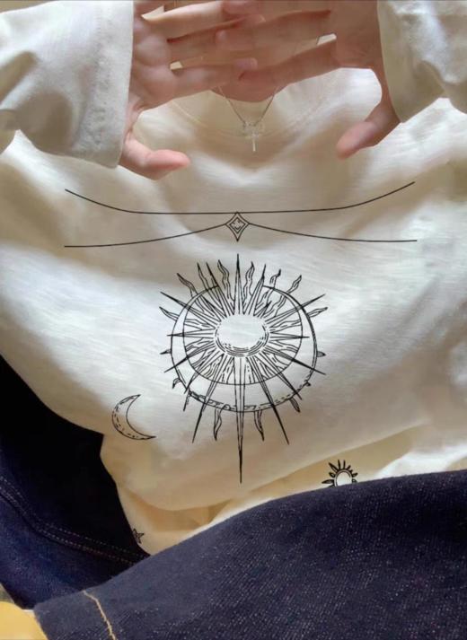 <曾小咸推荐>  日月星盘印花打底衫 日常119/件 活动价89.99/件！！ 商品图9