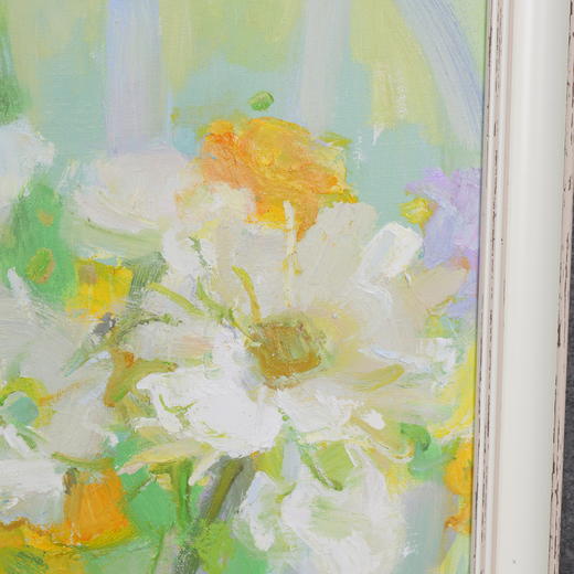张西《雏菊》油画39CM*29CM 手绘油画布雅致小品【YH0051】 商品图2