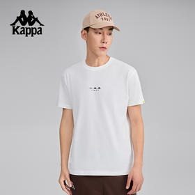 Kappa卡帕背靠背2025新款夏季纯棉运动短袖t恤男休闲透气半袖上衣K0F32TD70