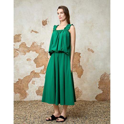 EITIE爱特爱通勤高腰显瘦休闲大裙摆a字半身裙夏季新款8206907 商品图2