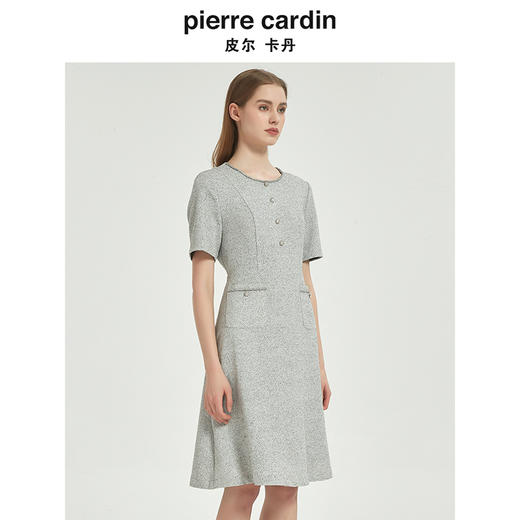 皮尔卡丹女装都市时尚简约淑女小香风连衣裙C51DS029H0 商品图1