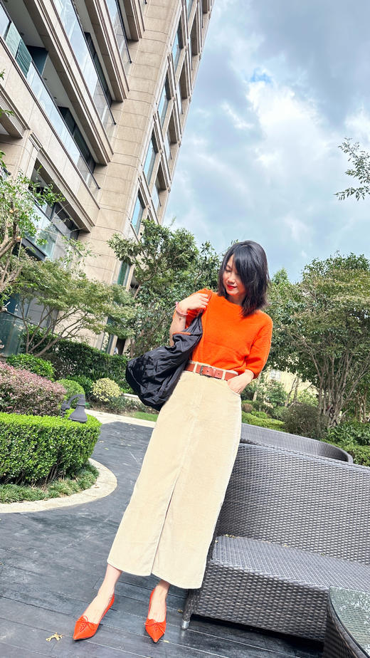 westory秋季新款纯色小尖头细高跟舒适优雅单鞋W24CE74861 商品图7