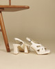 westory夏季新款法式细高跟绑带中空礼服鞋罗马凉鞋W24BG61951 商品缩略图3