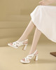 westory夏季新款法式细高跟绑带中空礼服鞋罗马凉鞋W24BG61951 商品缩略图5