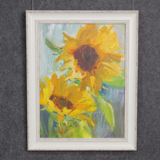 张西《向阳而生》油画39CM*29CM 手绘油画布雅致小品【YH0052】 商品图9