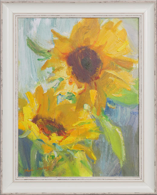 张西《向阳而生》油画39CM*29CM 手绘油画布雅致小品【YH0052】 商品图5