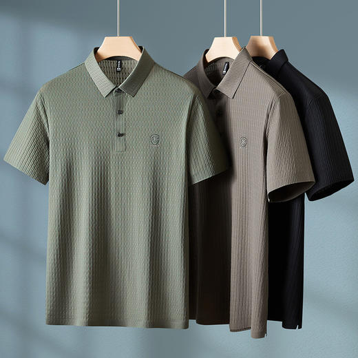 【冰丝】【DPF】大依优型大码短袖POLO衫夏季薄款运动半袖体恤男大码t恤休闲冰丝凉感翻领T恤 商品图5