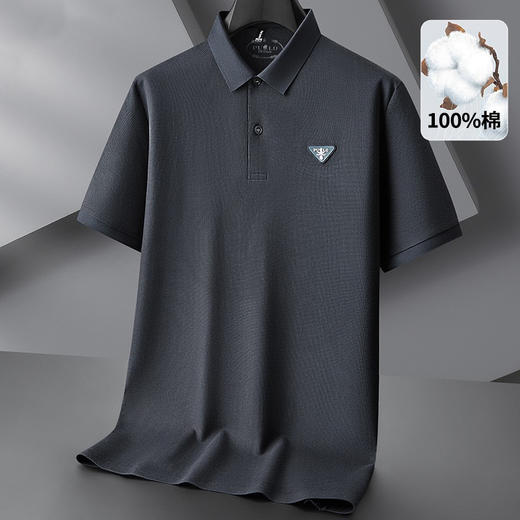 【100%棉】【DPF】大依优型大码短袖POLO衫薄款保罗半袖体恤男士加大码商务休闲棉翻领 商品图5