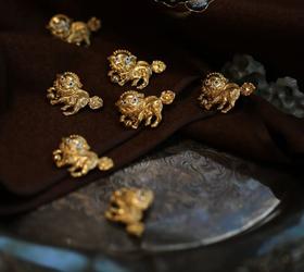 手工艺的探索，黄金肌理小狮子以及项圈