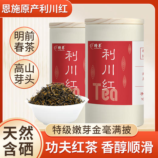 正宗恩施利川红茶高山工夫红茶蜜香精品特级富硒茶叶200g罐装 商品图0