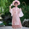 千韵岗 花未眠明制汉服套装 新中式女童薄纱长袍马面裙 商品缩略图0