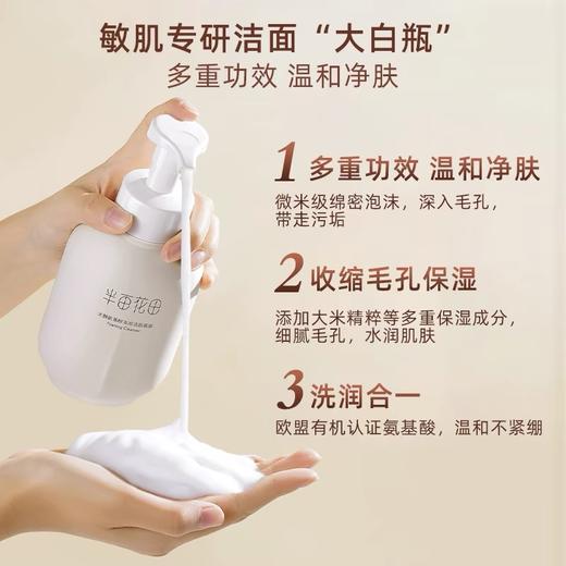 半亩花田米酵氨基酸泡泡洁面慕斯-去外盒版500g 商品图1