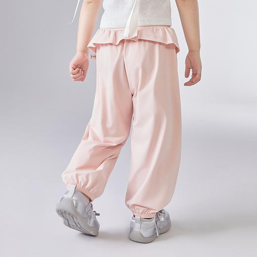 笛莎Deesha 童装女童裤子2025夏新款女童萌趣可爱木耳边防晒长裤 商品图1