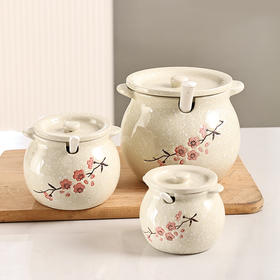 【雪花釉猪油罐】耐高温猪油罐陶瓷手绘釉下彩一件代发油泼辣子辣椒罐盐罐调味罐