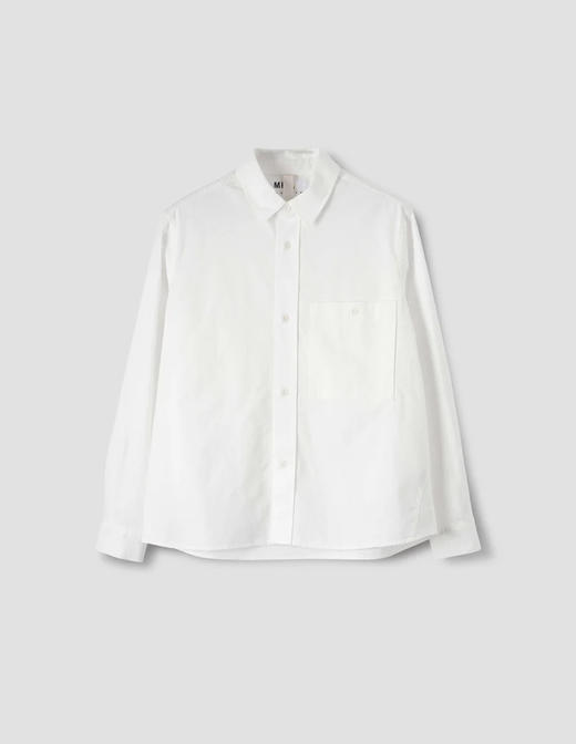 MHL  男士白色日本纹理棉长袖衬衫 商品图3