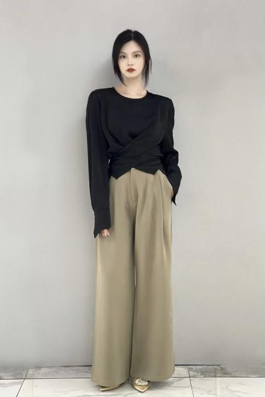 Le Malene 卡其阔腿垂感长裤 17801 商品图3