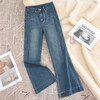百媚生 复古高腰牛仔裤喇叭裤长裤256 商品缩略图3