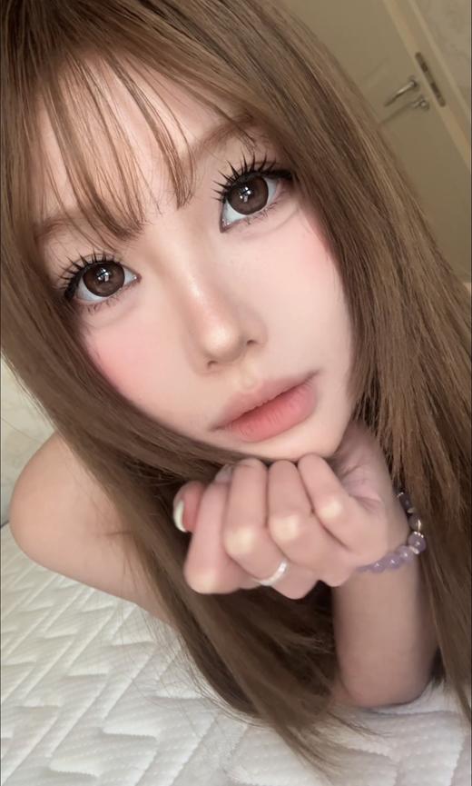 lvycon半年抛 初恋感 粉巧/水光炸弹 棕 14.5mm 含硅水凝胶 商品图3