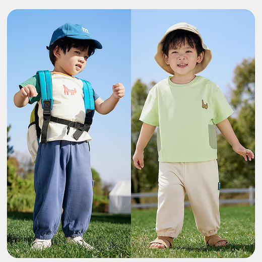 【凉感抑菌】迷你巴拉男女童裤子夏网眼透气轻薄柔软防蚊长裤 商品图2