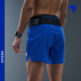 NEDAO内道多功能腰包吸汗快干口袋越野跑马拉松训练男5寸跑步短裤