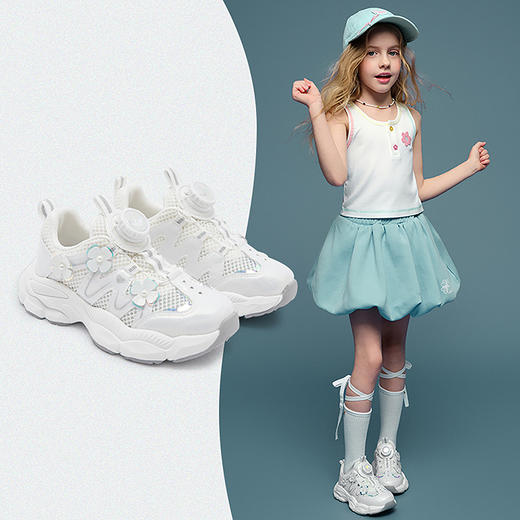 笛莎Deesha 女童童鞋2025夏新款时尚低帮运动鞋 商品图1