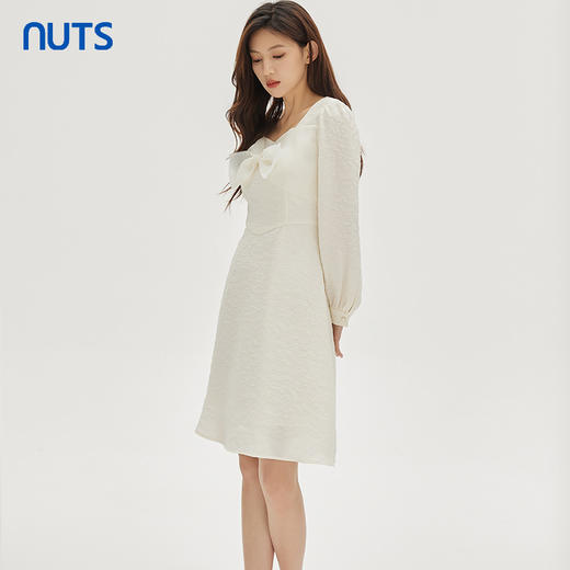 NUTS春秋季新款时尚气质甜美学院风公主裙长袖连衣裙女333102127 商品图2