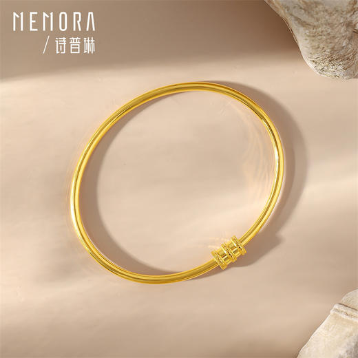 【热卖臻品】黄金小蛮腰手镯 简约百搭足金镯子送女友首饰礼物【按克计价黄金1】MEMORA诗普琳GW234201 商品图3