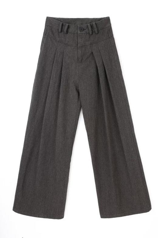 LNNNS 水洗灰阔腿休闲长裤 17799 商品图2