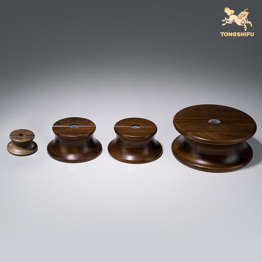 铜师傅 黑胡桃原木《金箍棒底座》工艺品摆件 圆形实木底座 商品图4