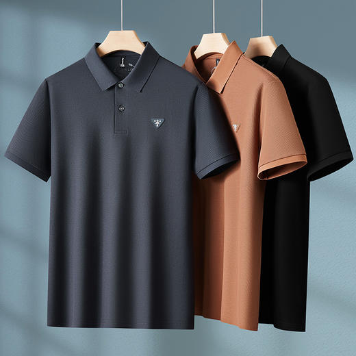 【100%棉】【DPF】大依优型大码短袖POLO衫薄款保罗半袖体恤男士加大码商务休闲棉翻领 商品图3