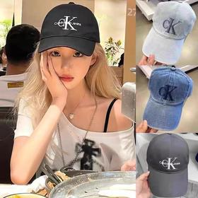 【ck棒球帽jennie同款】棒球帽男女情侣时尚刺绣字母牛仔百搭鸭舌帽子